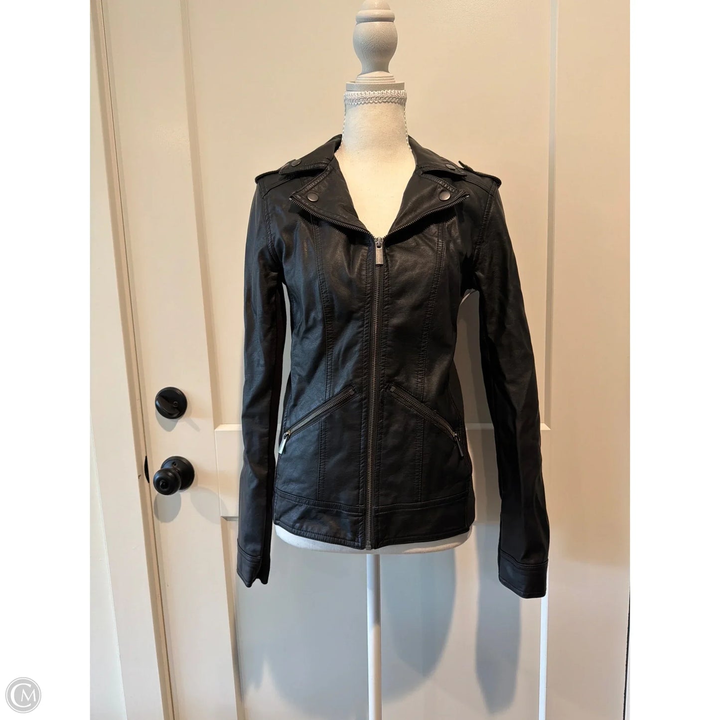 Jacket Moto By Maurices In Black, Size: Xs