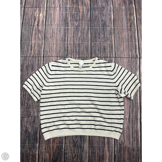 Sweater Short Sleeve By H&m In Striped Pattern, Size: 4x