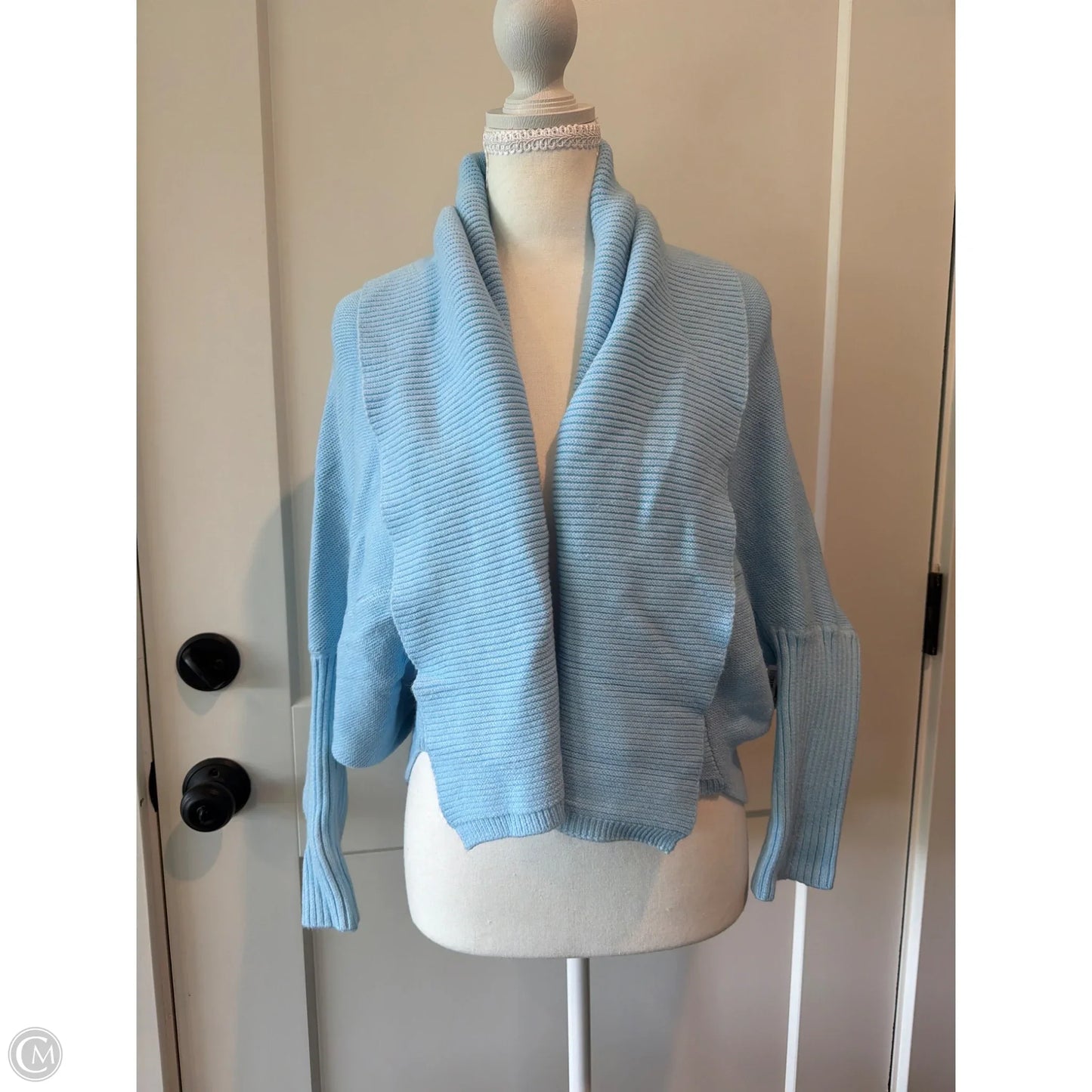 Sweater Cardigan By Chicme In Blue, Size: L