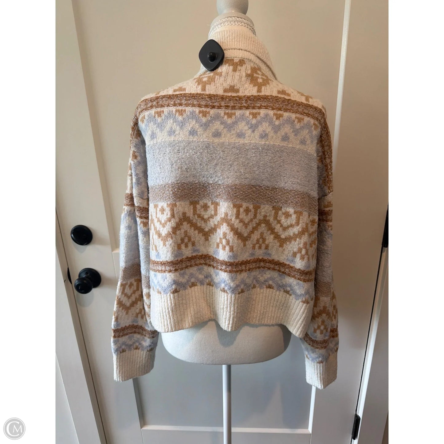 Sweater Cardigan By Pink In White, Size: Xl