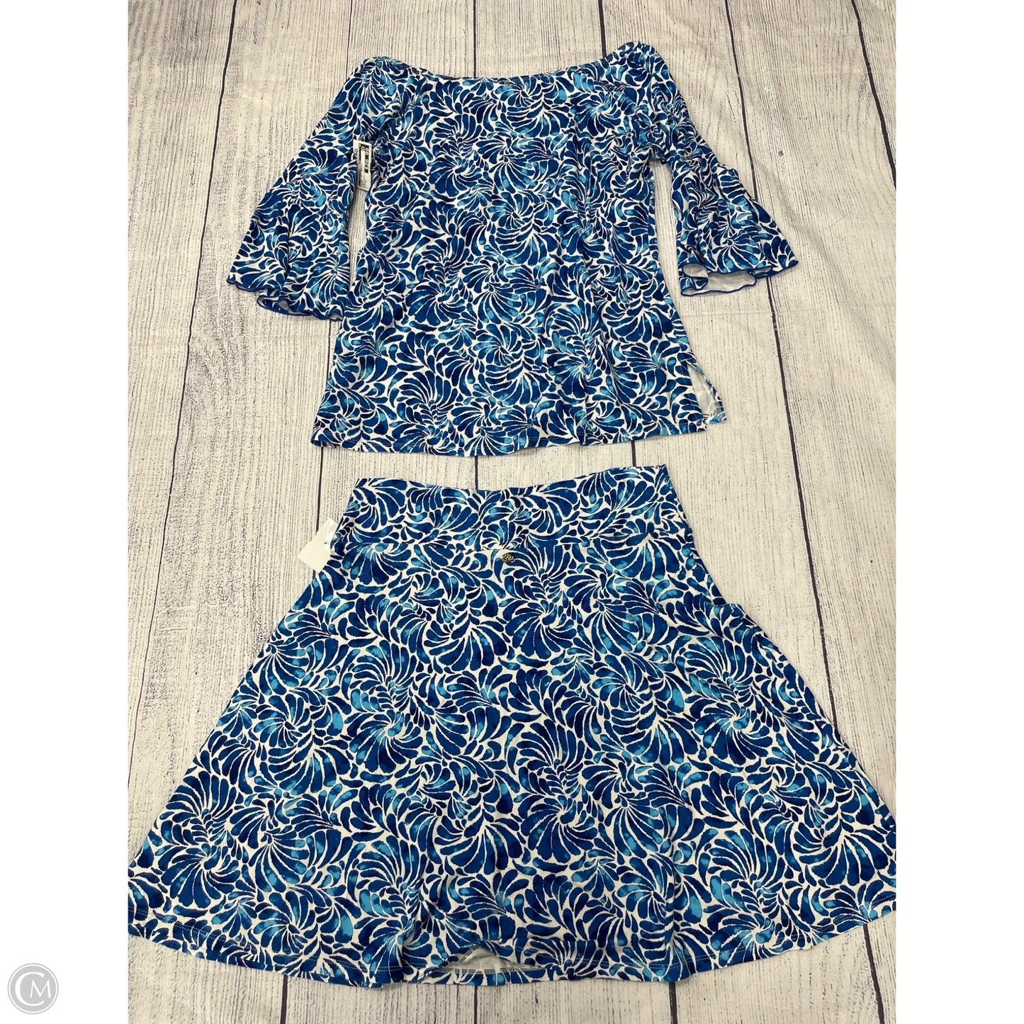 Skirt Set 2pc By Clothes Mentor In Blue, Size: Xl