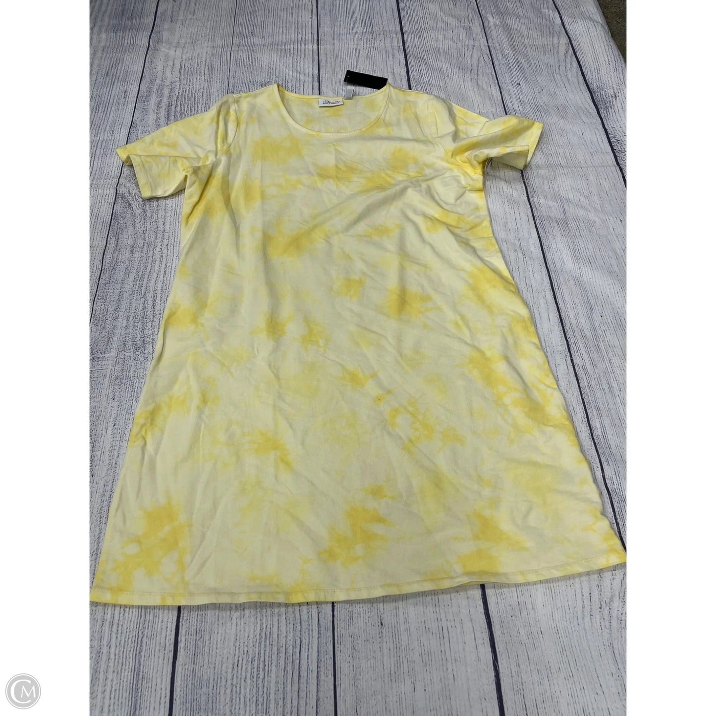 Dress Casual Short By Denim And Company In Yellow, Size: L