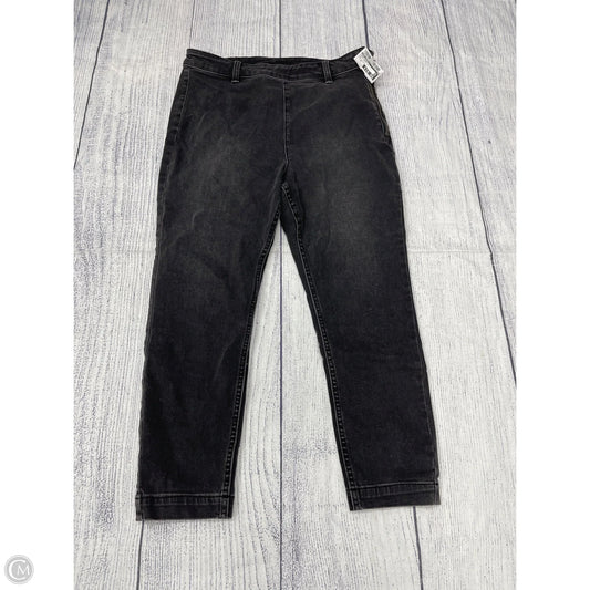 Jeans Skinny By Free People In Black Denim, Size: 10