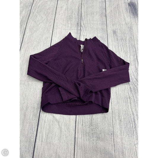 Athletic Top Long Sleeve Collar By Lululemon In Purple, Size: 8