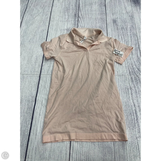 Athletic Top Short Sleeve By Lululemon In Pink, Size: 6