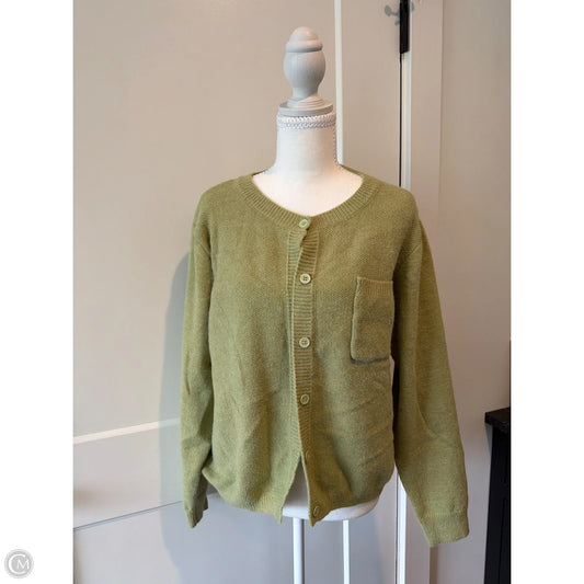 Sweater Cardigan By Clothes Mentor In Green, Size: L