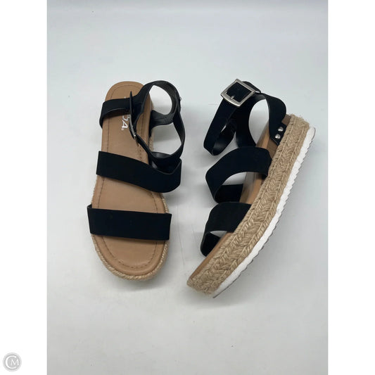 Sandals Heels Platform By Soda In Black, Size: 8