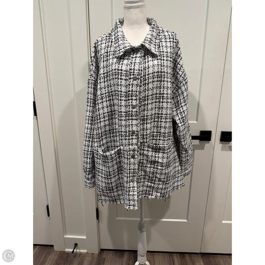Jacket Shirt By Oddi In White, Size: 3x