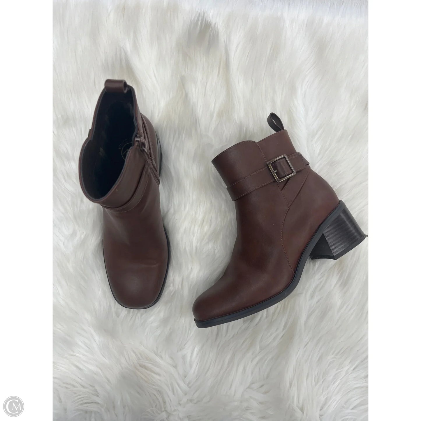 Boots Ankle Heels By Express In Tan, Size: 7