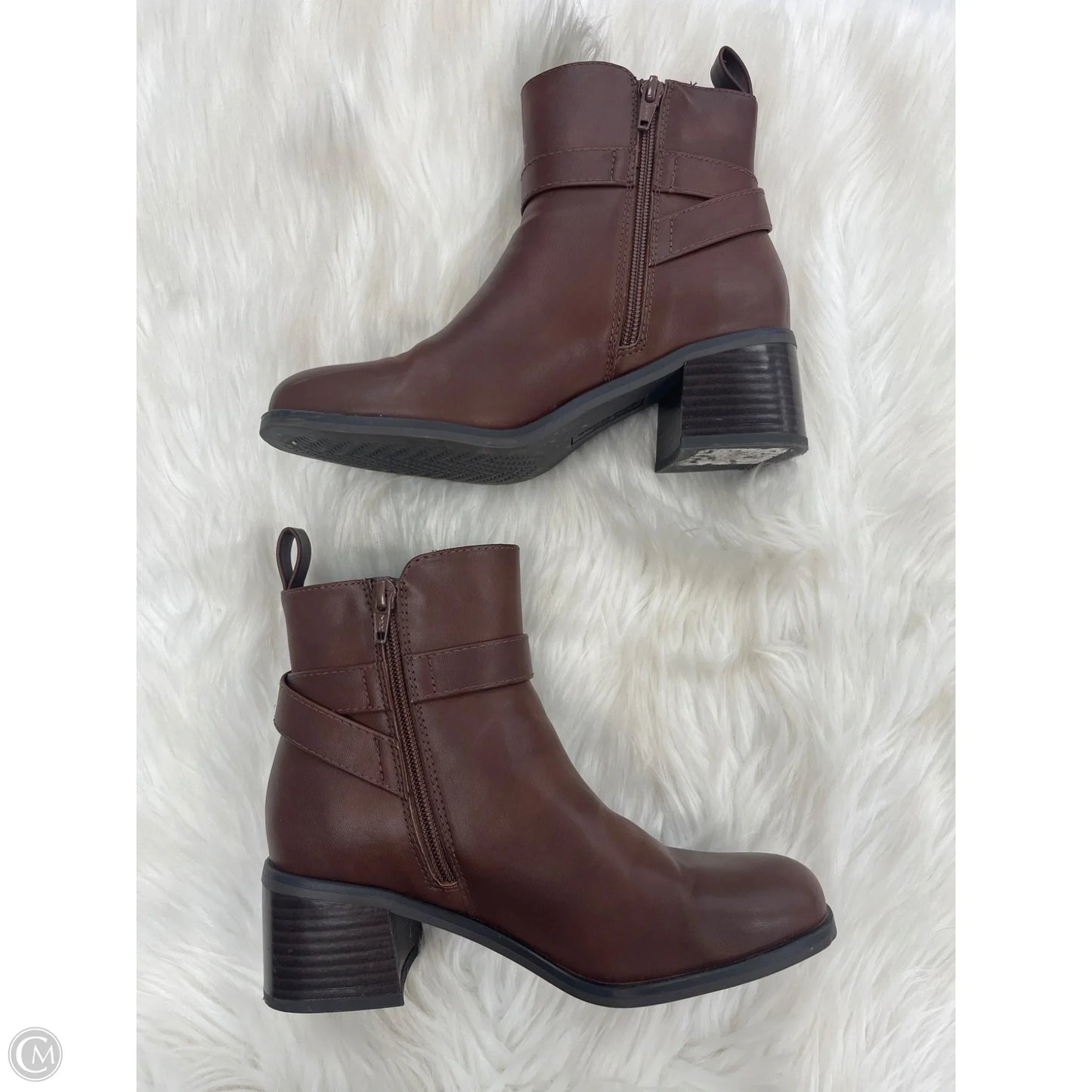 Boots Ankle Heels By Express In Tan, Size: 7
