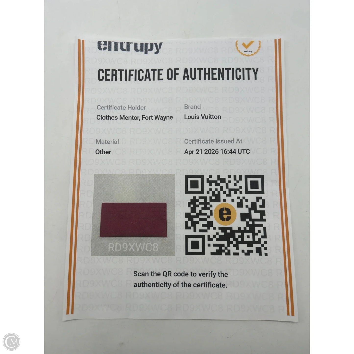 Wallet Luxury Designer By Louis Vuitton, Size: Medium