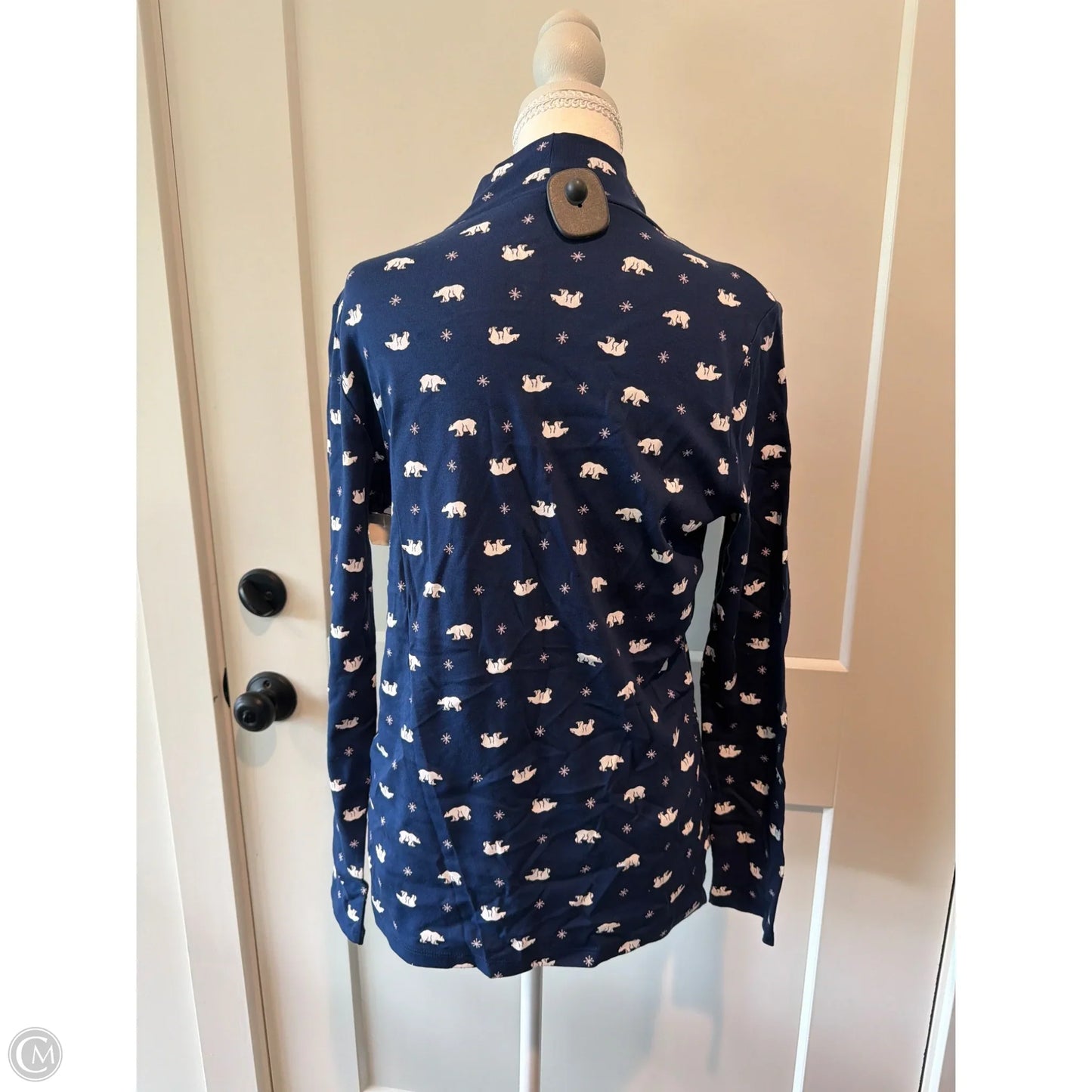 Top Long Sleeve By Croft And Barrow In Blue, Size: M