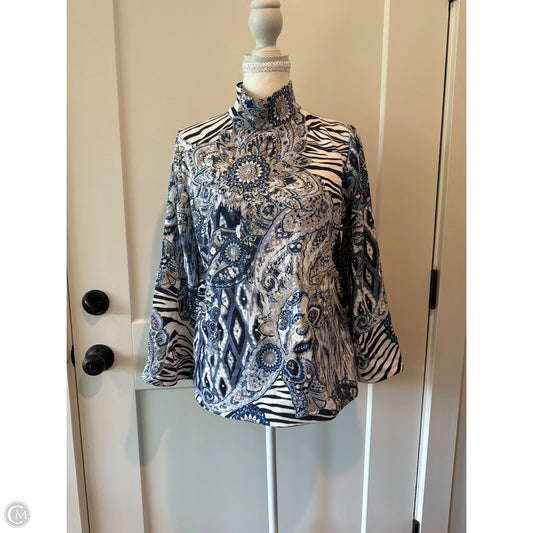 Top Long Sleeve By Chicos In Blue, Size: S