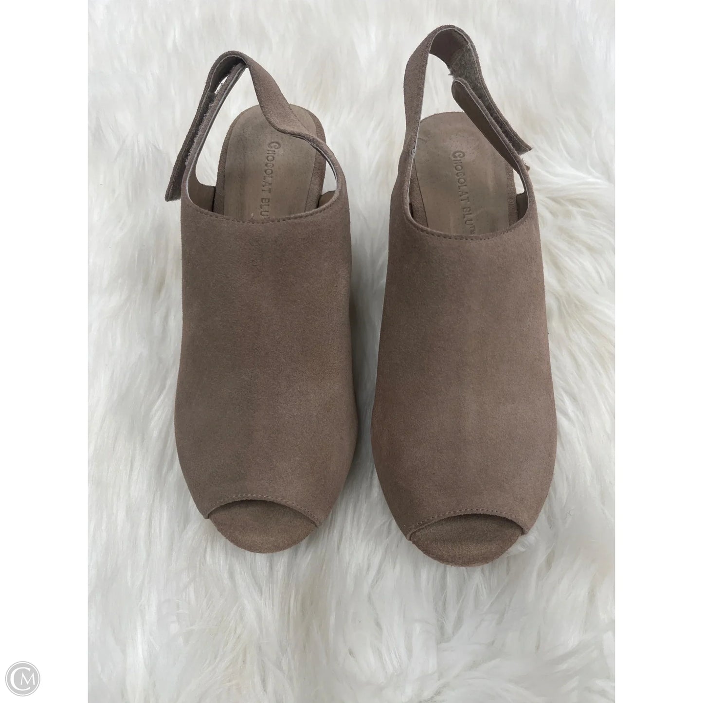 Sandals Heels Wedge By Clothes Mentor In Brown, Size: 8.5
