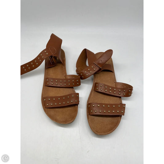 Sandals Flats By Clothes Mentor In Brown, Size: 11