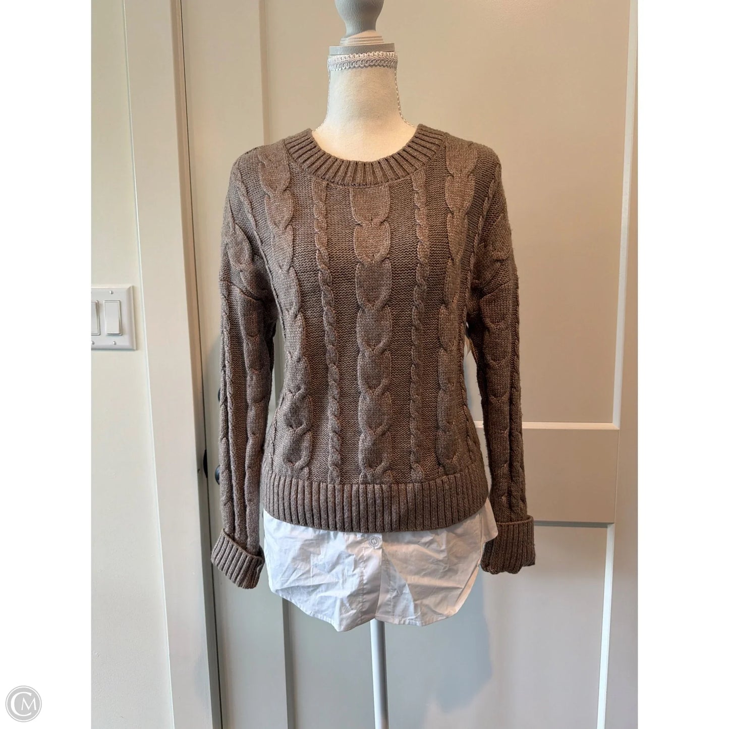 Sweater By Design History In Brown, Size: S