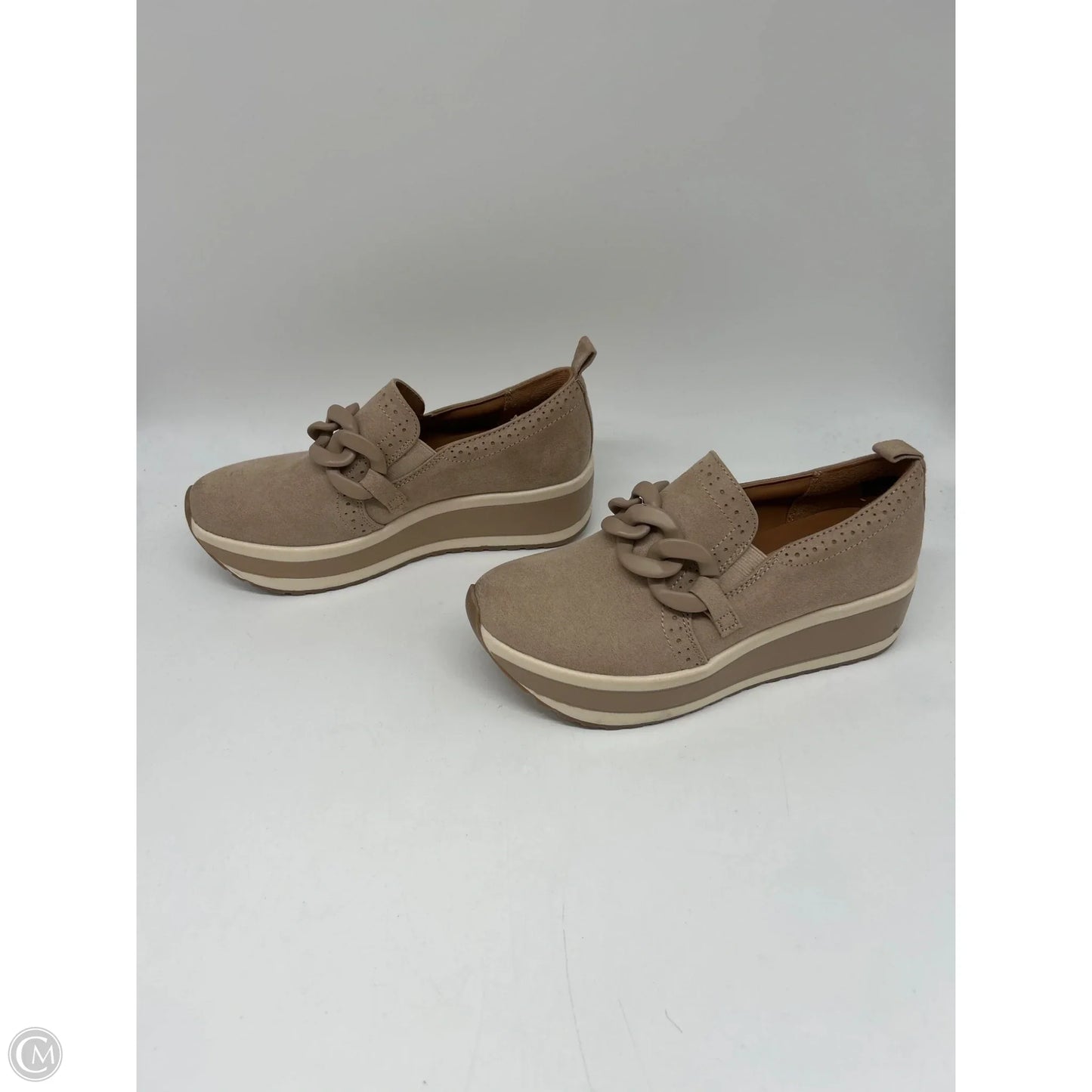 Shoes Heels Platform By Mad Love In Tan, Size: 6
