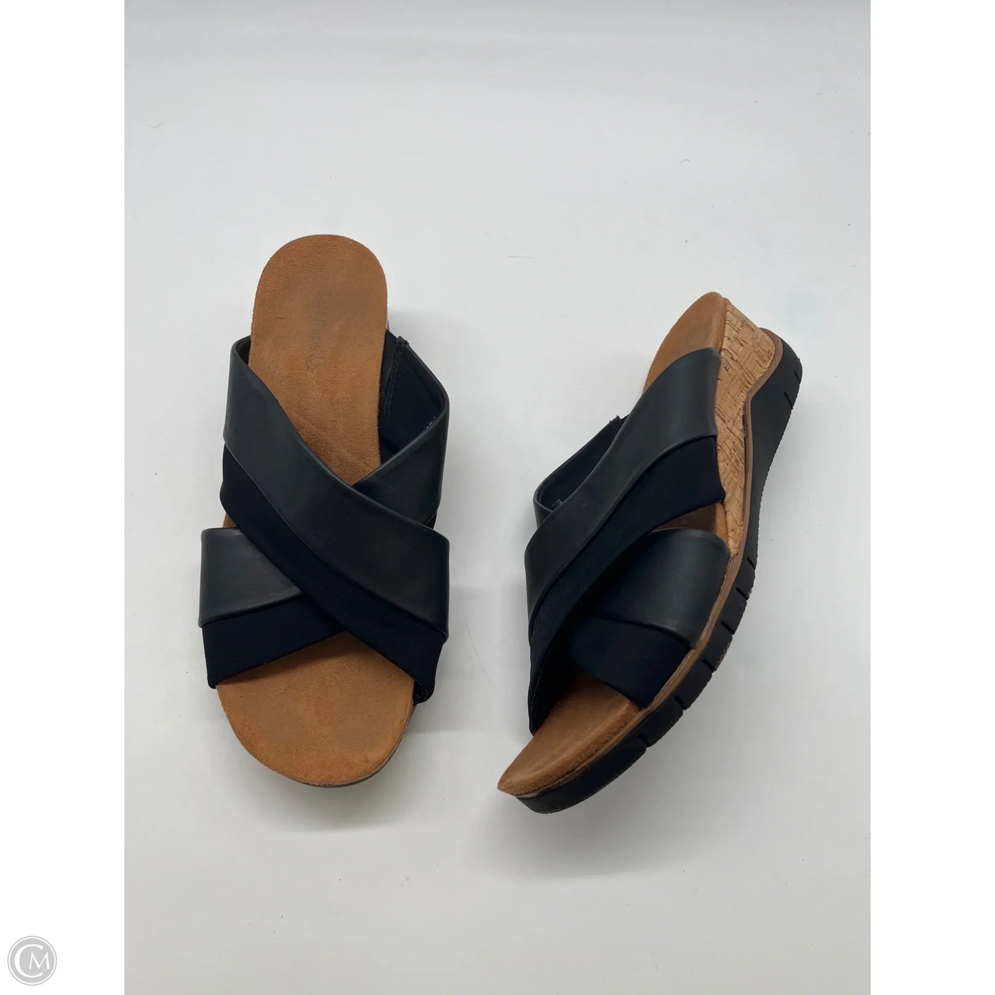 Sandals Heels Wedge By Bare Traps In Black, Size: 8.5