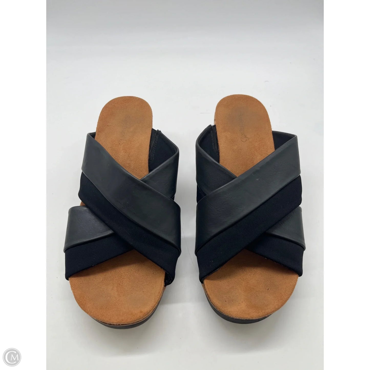 Sandals Heels Wedge By Bare Traps In Black, Size: 8.5
