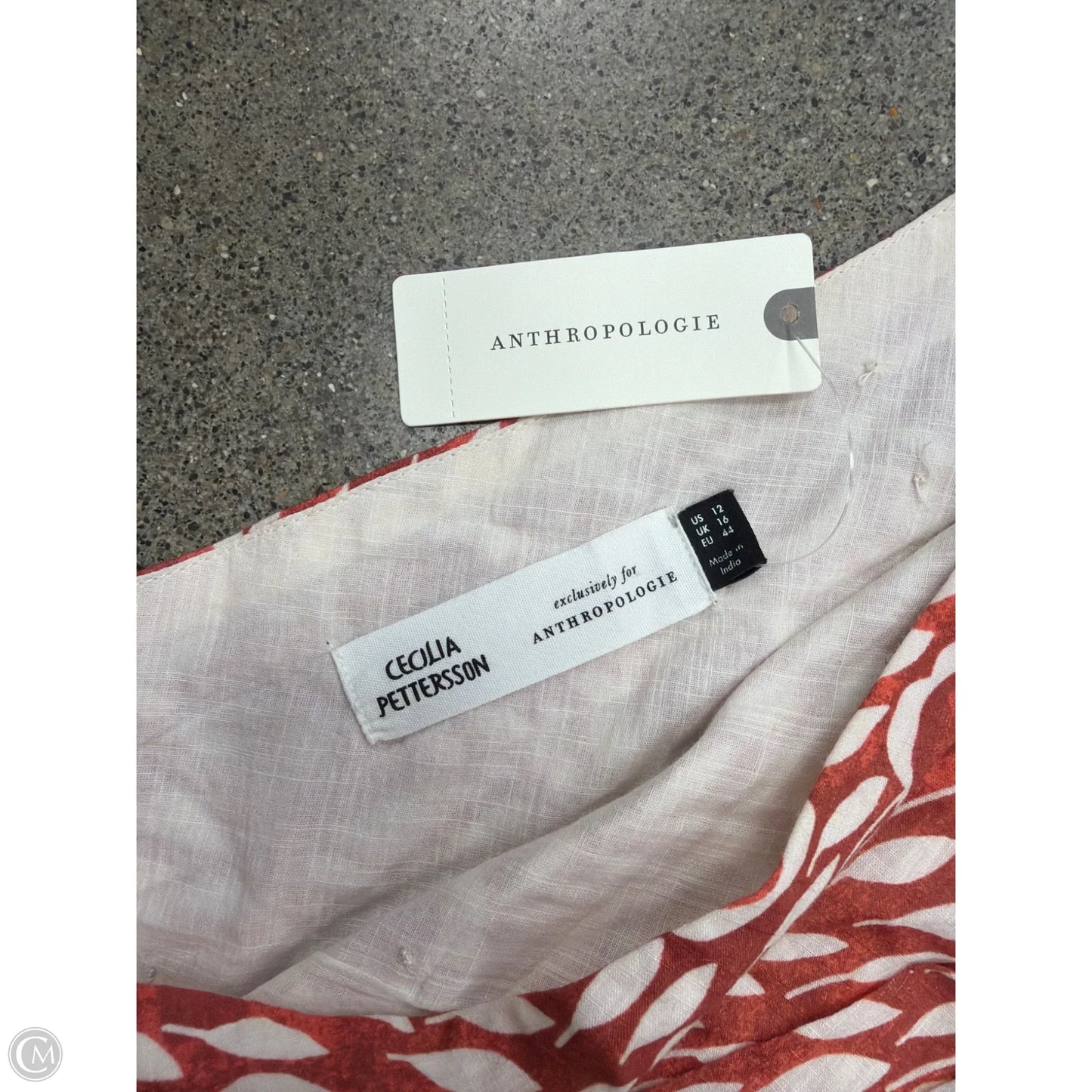 Top 3/4 Sleeve By Anthropologie In Orange, Size: 12