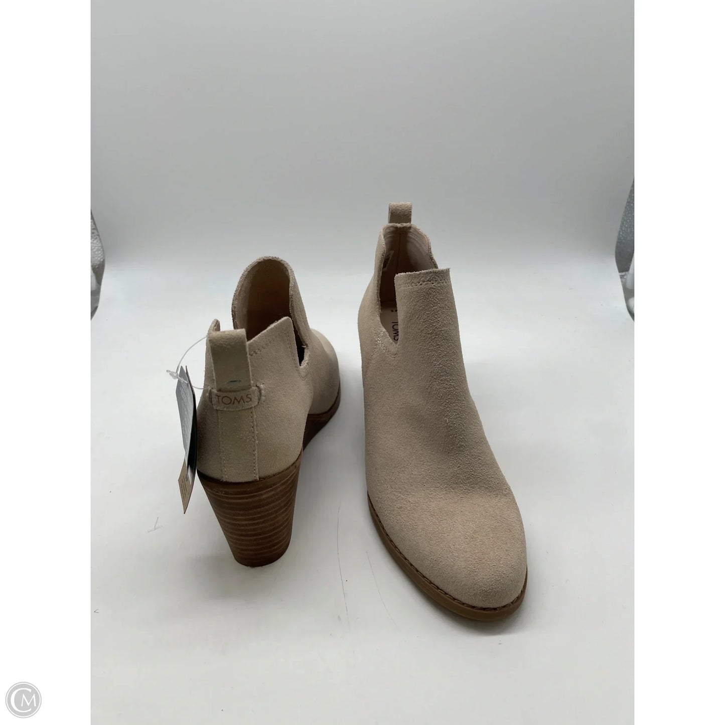 Boots Ankle Heels By Toms In Cream, Size: 9
