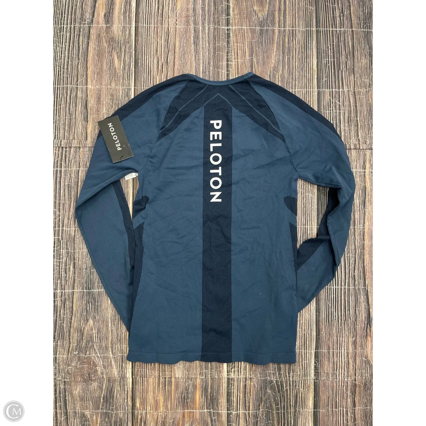 Athletic Top Long Sleeve Crewneck By Peloton In Blue, Size: L