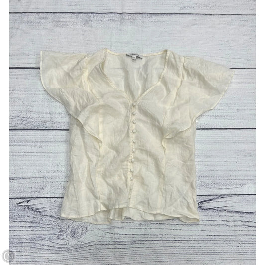 Top Short Sleeve By Madewell In Cream, Size: Xxs