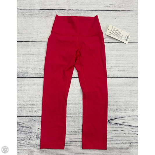 Athletic Leggings Capris By Lululemon In Pink, Size: 2
