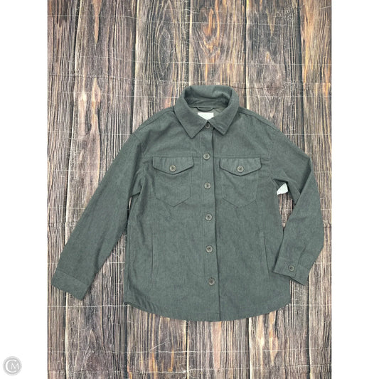 Top Long Sleeve By Avec Les Filles In Grey, Size: M