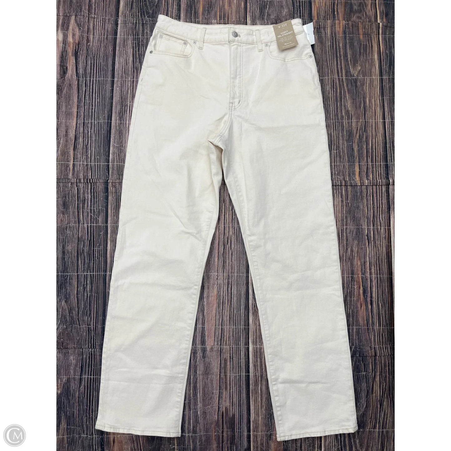 Jeans Straight By Madewell In Cream, Size: 14l