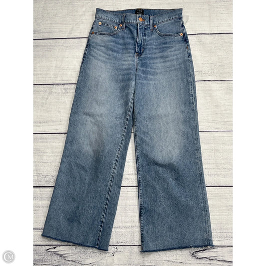 Jeans Wide Leg By J. Crew In Blue Denim, Size: 0