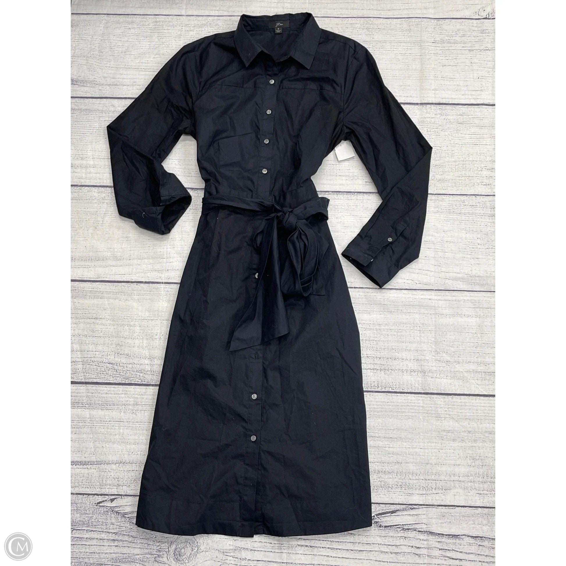 j crew black midi dress Dress Casual Midi By J. Crew In Black, Size: 4