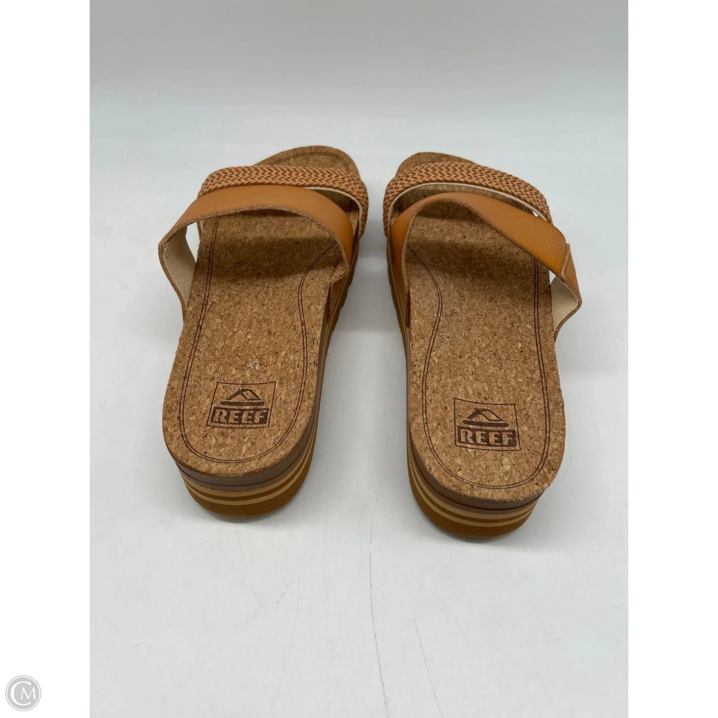 Sandals Heels Platform By Reef In Tan, Size: 9