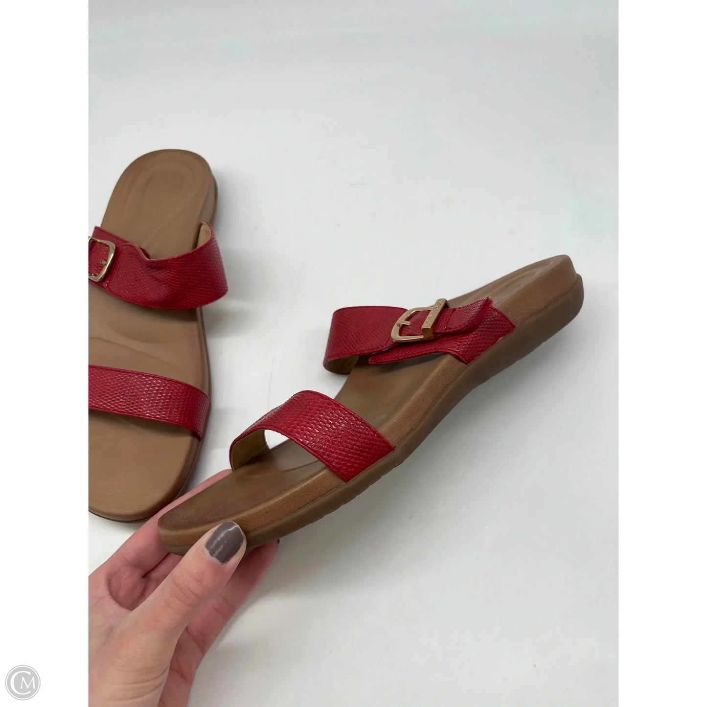 Sandals Flats By Aetrex In Red, Size: 9