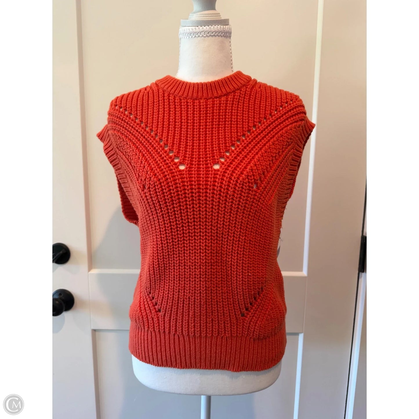 Sweater Short Sleeve By Madewell In Orange, Size: Xs