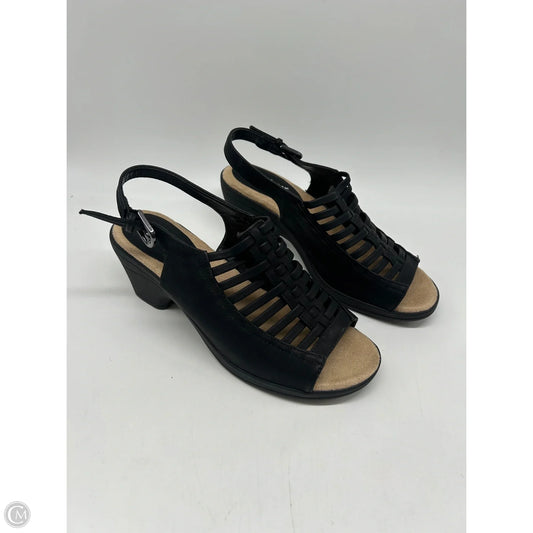 Sandals Heels Block By Easy Street In Black, Size: 9