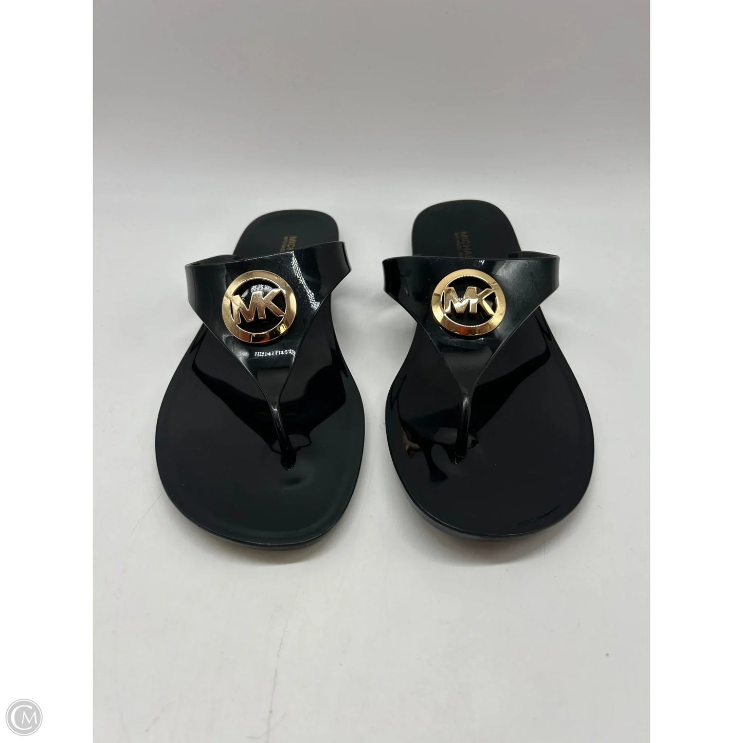 Sandals Flip Flops By Michael By Michael Kors In Black, Size: 10