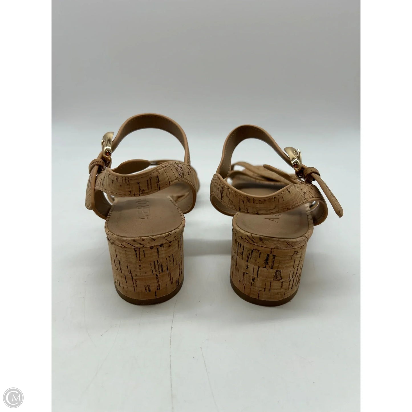 Sandals Heels Block By Aerosoles In Tan, Size: 9