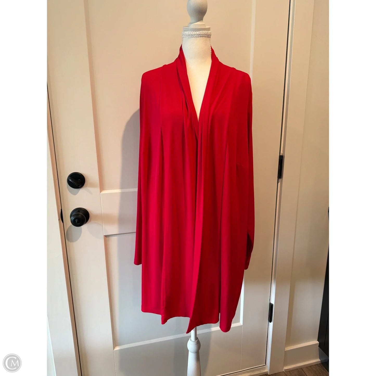 Cardigan By Calvin Klein In Red, Size: 2x
