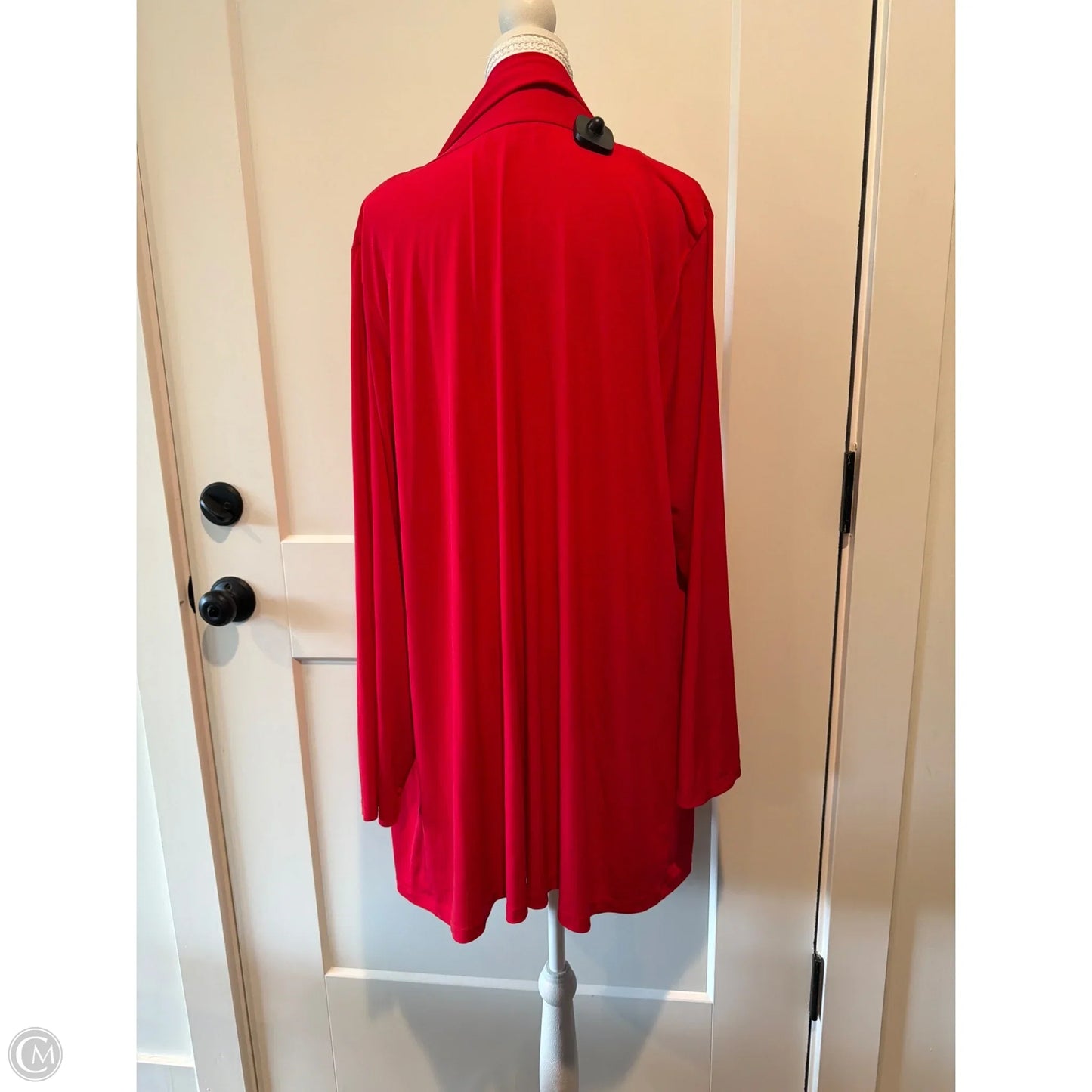 Cardigan By Calvin Klein In Red, Size: 2x