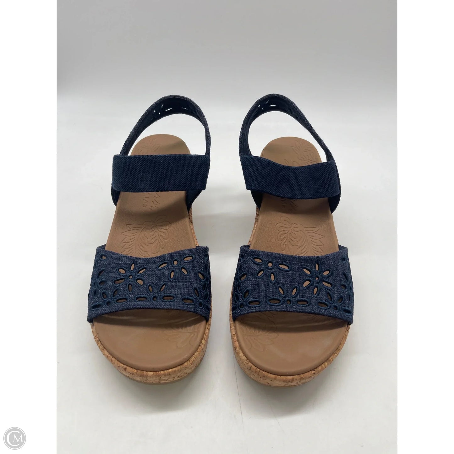 Sandals Heels Block By Skechers In Blue, Size: 8