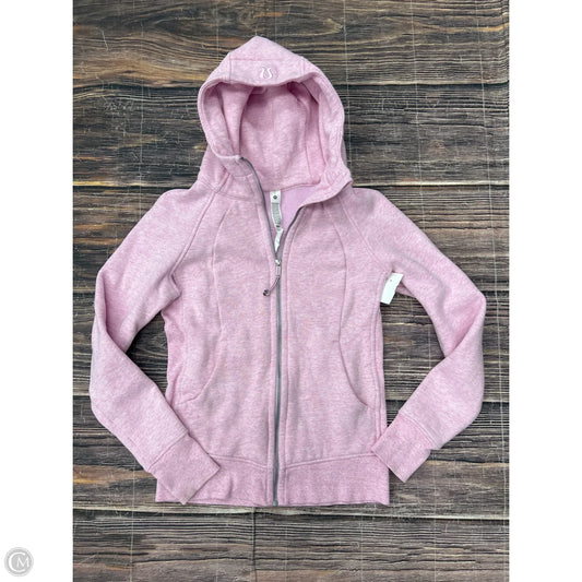 Athletic Sweatshirt Hoodie By Lululemon In Pink, Size: 6