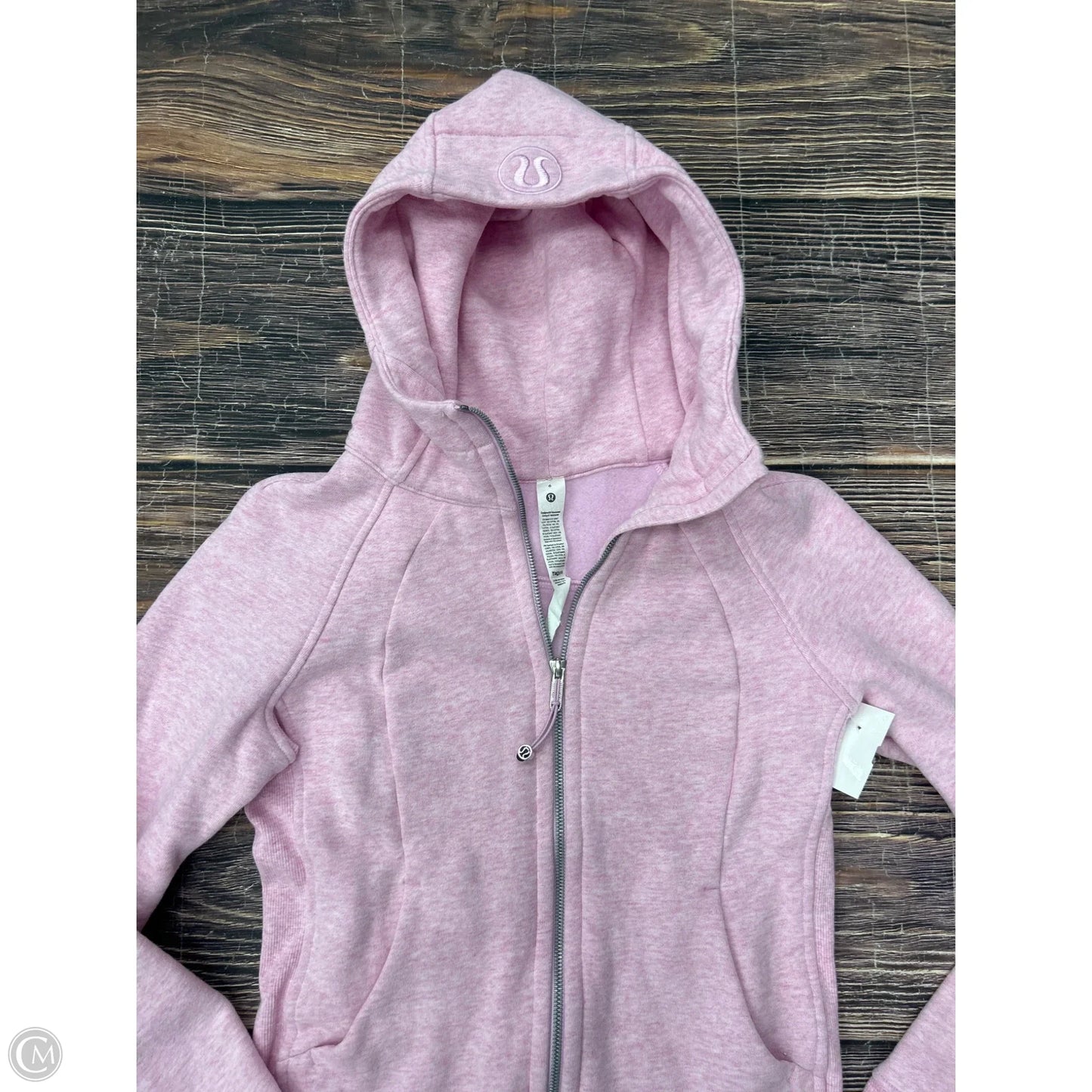 Athletic Sweatshirt Hoodie By Lululemon In Pink, Size: 6