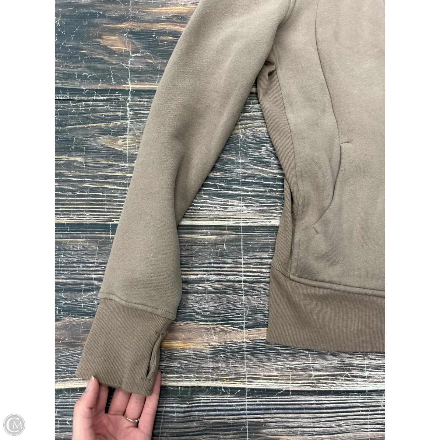 Athletic Sweatshirt Hoodie By Lululemon In Brown, Size: 6