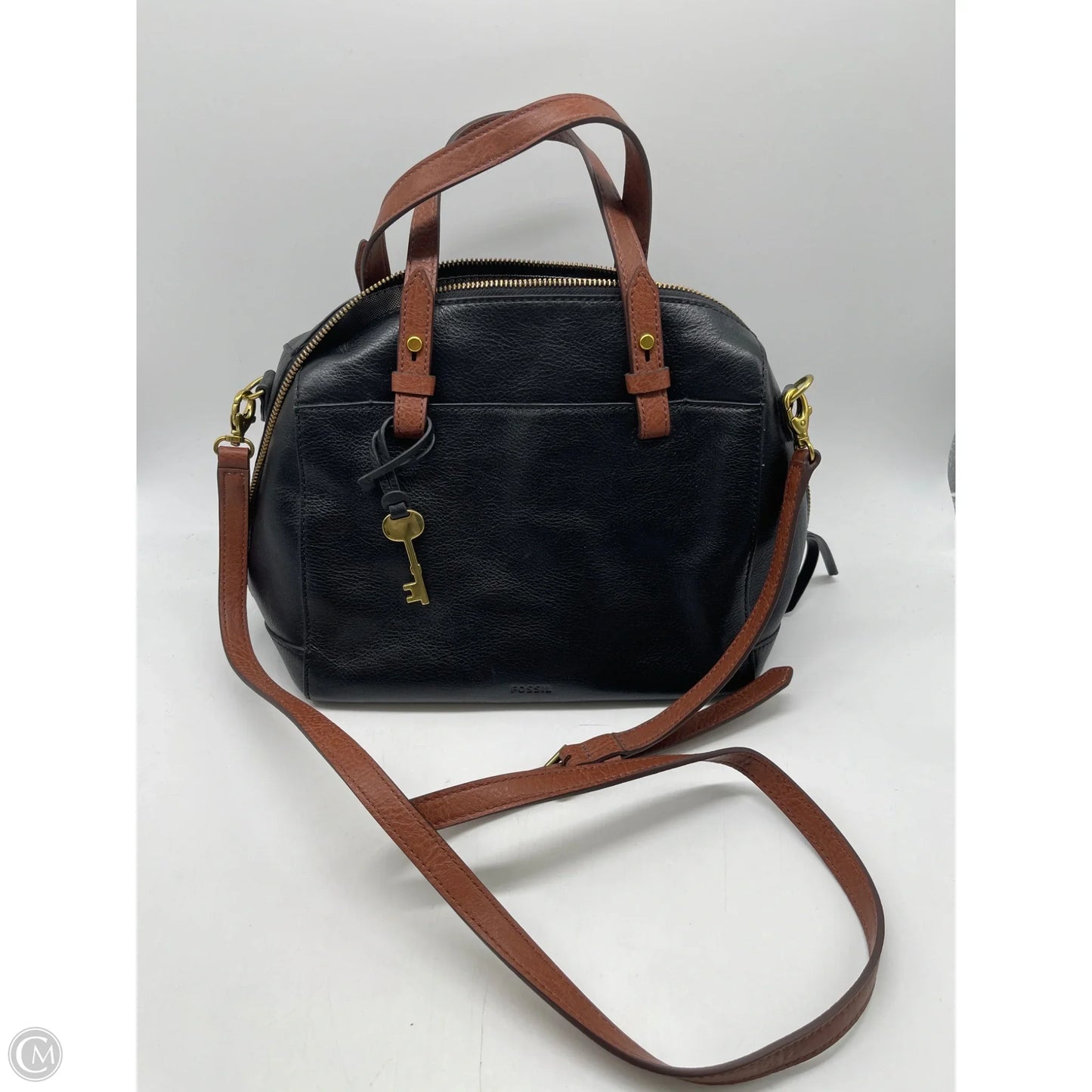 Crossbody Leather By Fossil, Size: Small