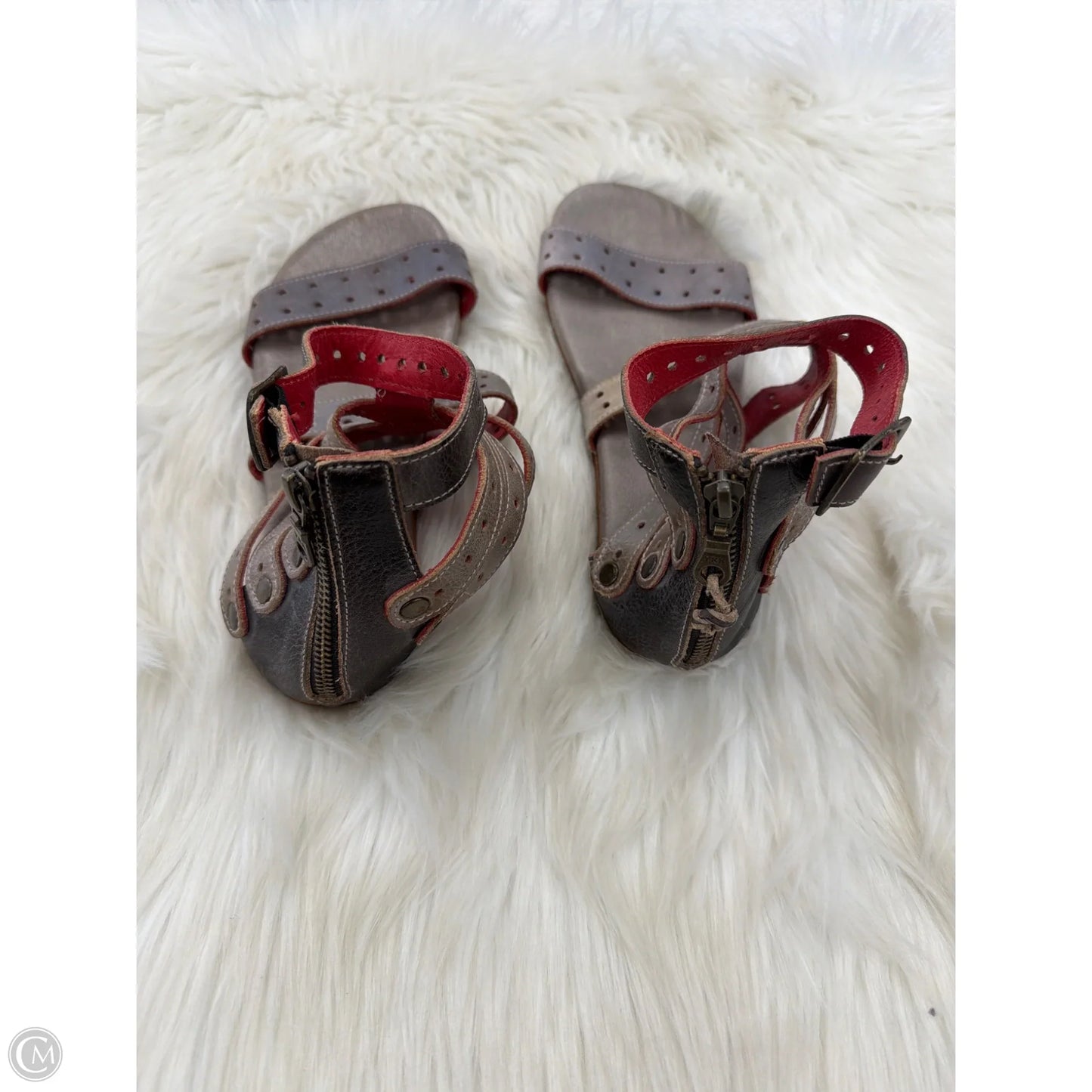 Sandals Flats By Bed Stu In Grey, Size: 8