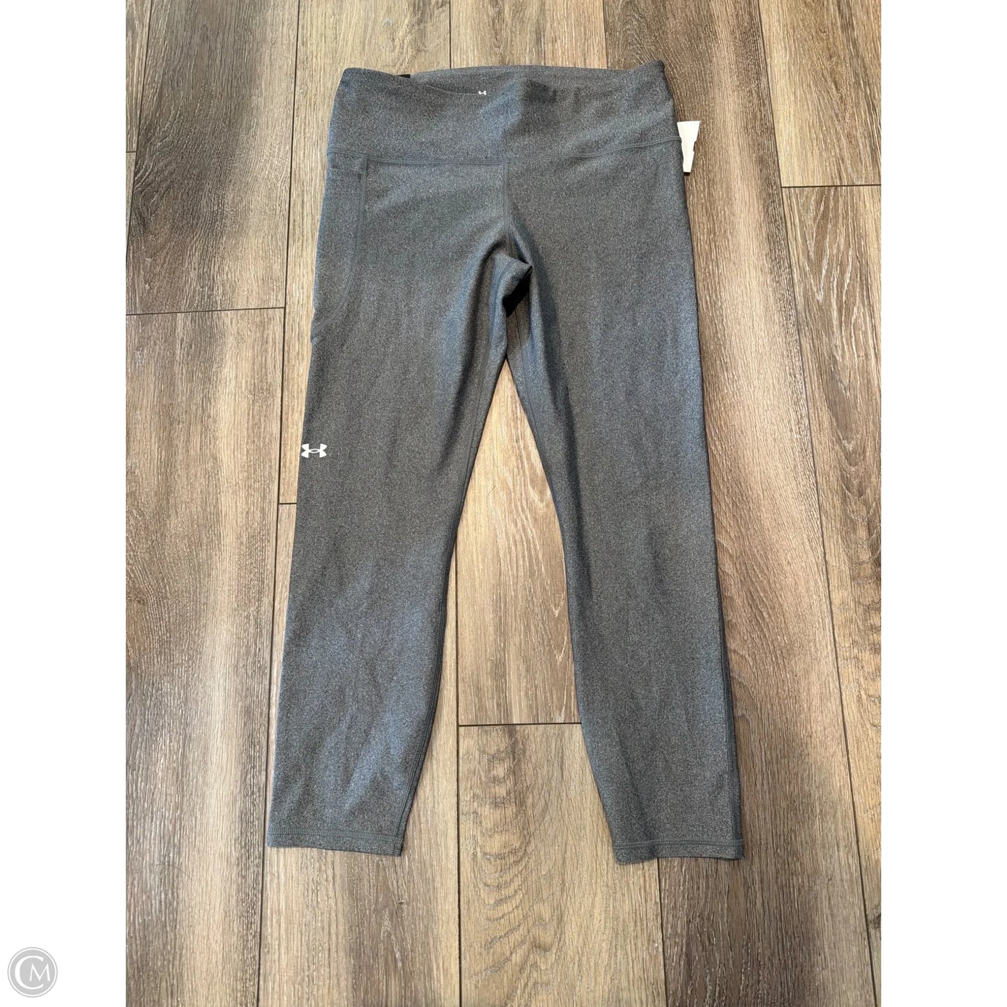 Athletic Leggings By Under Armour In Grey, Size: L