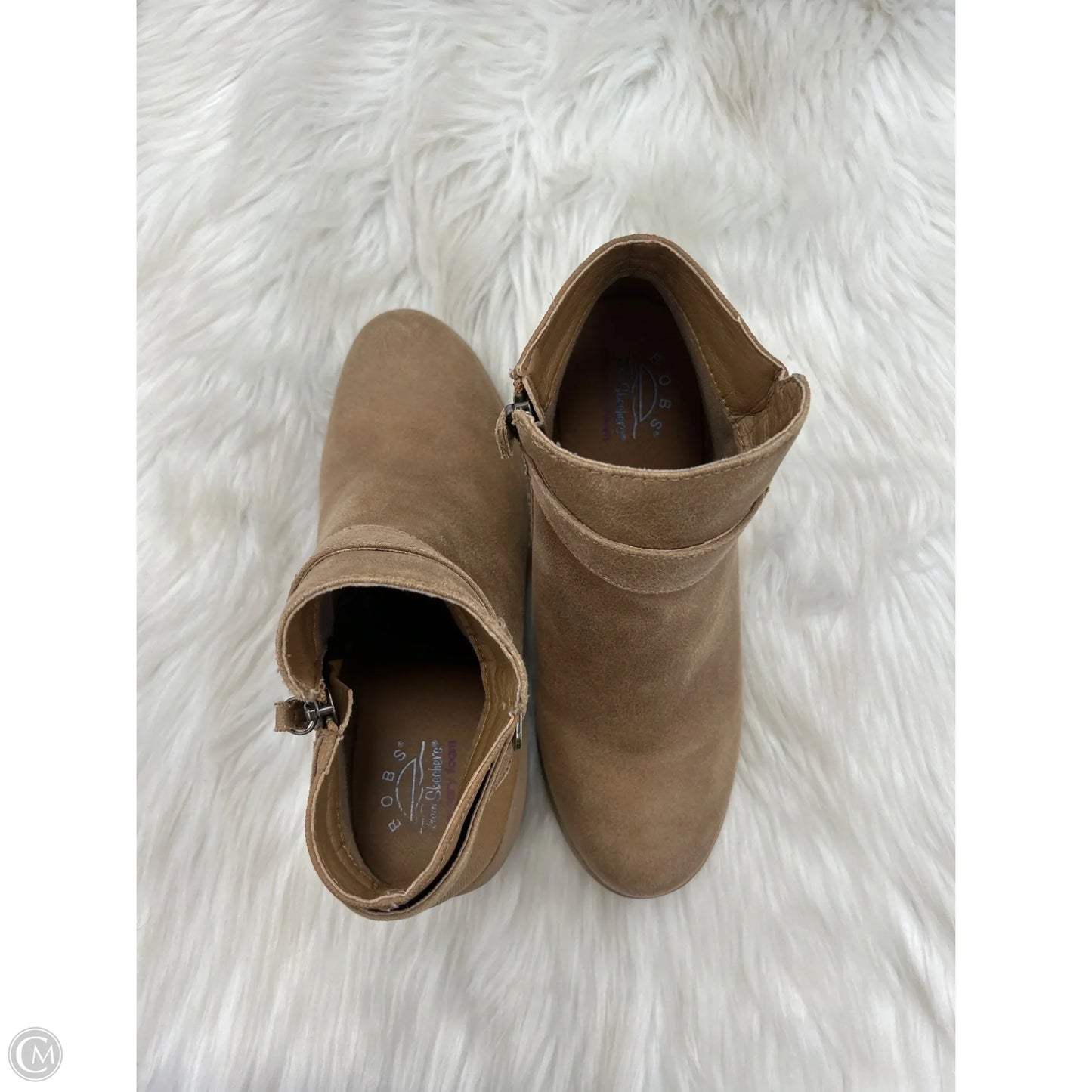 Boots Ankle Heels By Bobs In Tan, Size: 7.5