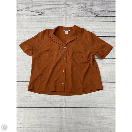 Top Short Sleeve By Athleta In Orange, Size: M