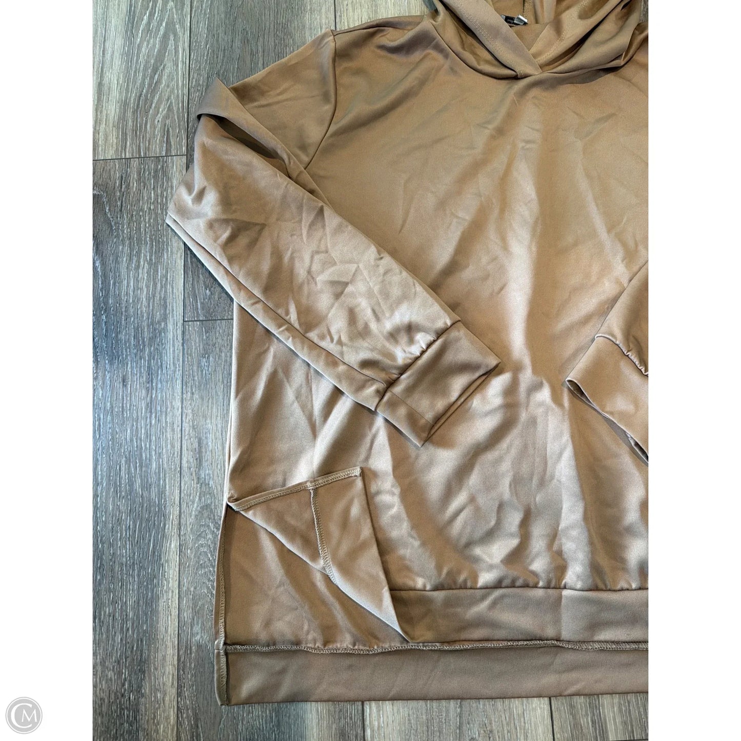 Top Long Sleeve By White Birch In Brown, Size: 3x